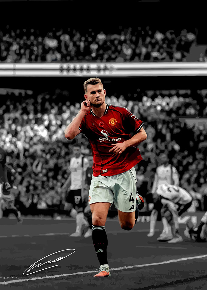De Light Manchester United Celebrating Goal