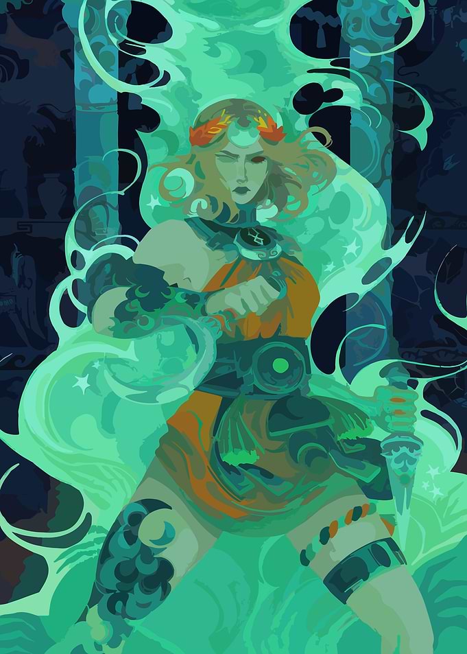 Hades Game Character Illustration