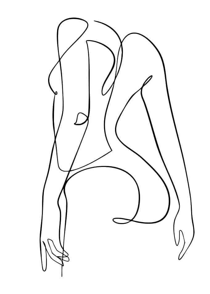 Abstract Woman Line Art