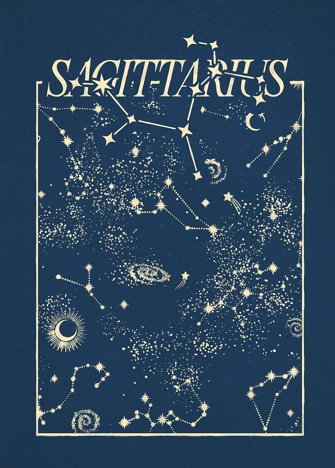 Sagittarius Zodiac Constellation Art Print