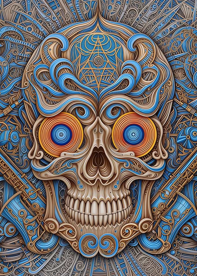 Ornate Musical Skull