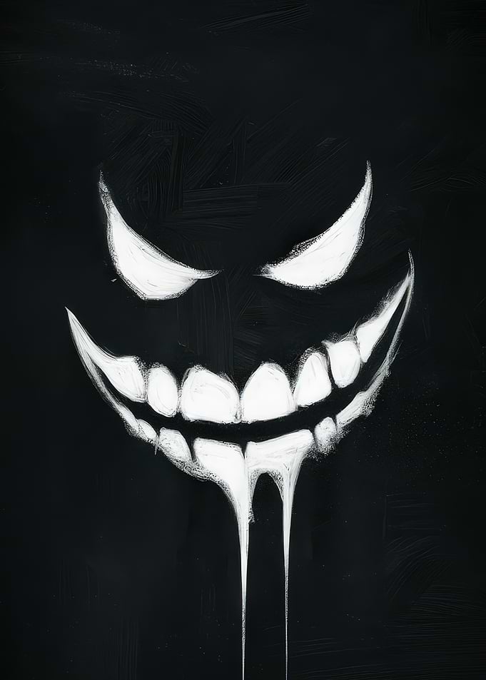 Menacing White Smile