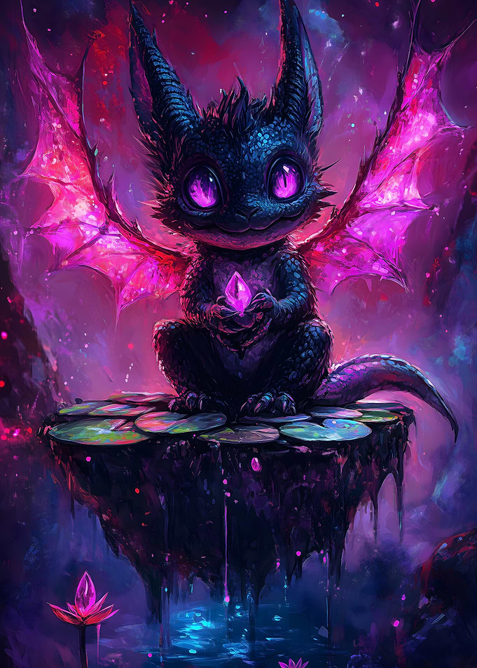 Cute Dragon with Crystal