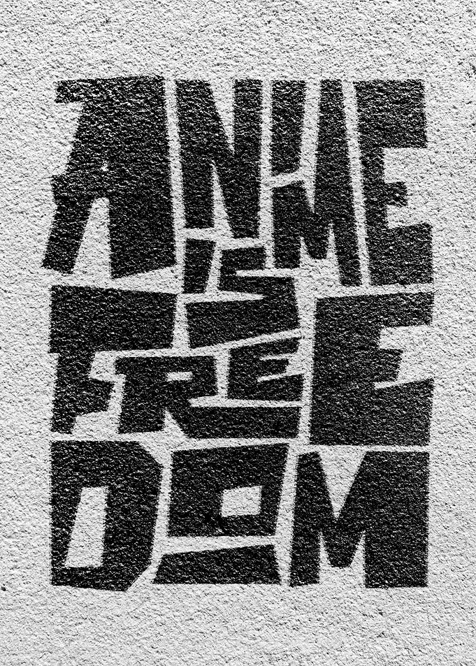 Anime is Freedom Graffiti Art