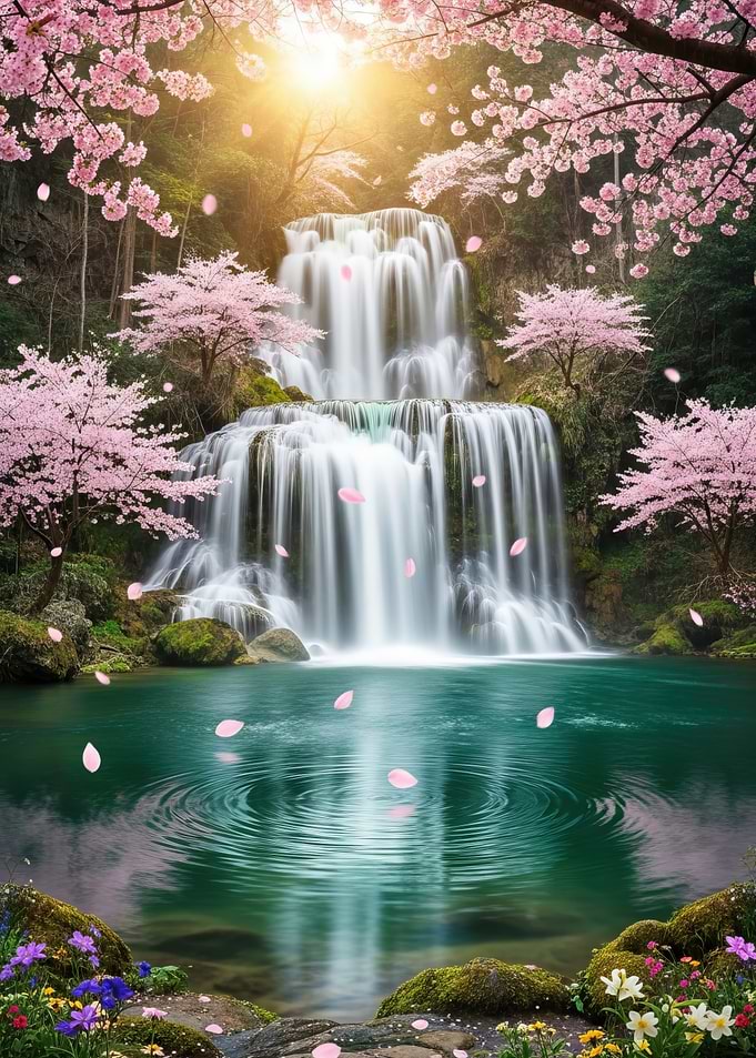 Waterfall Cherry Blossom