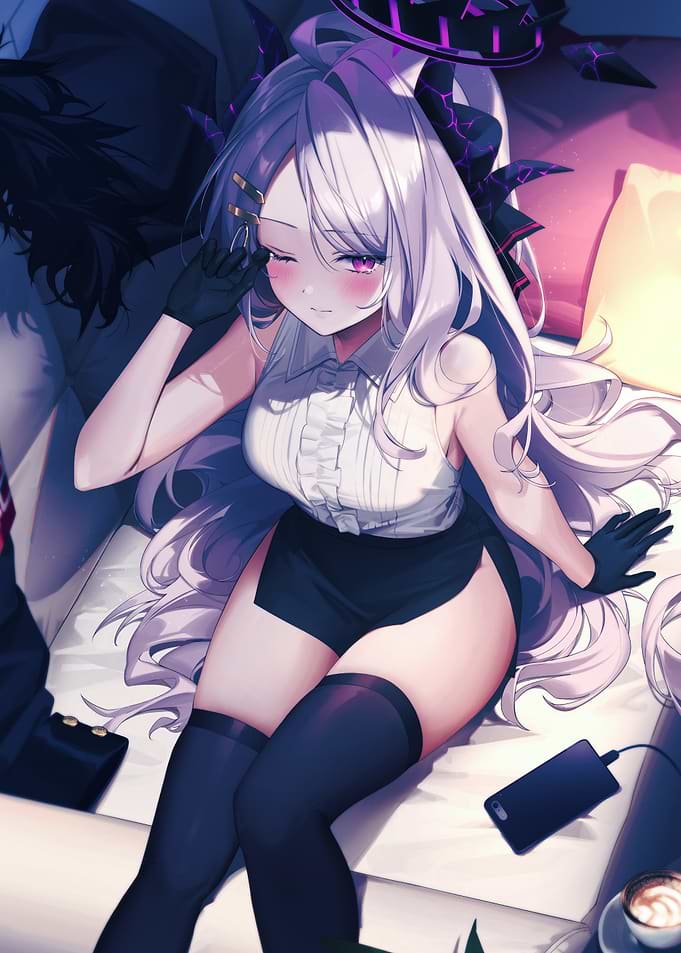 Anime Girl Relaxing on Couch