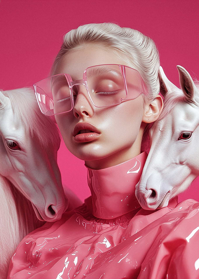 Neo Pegasus - Surreal Pink Fantasy