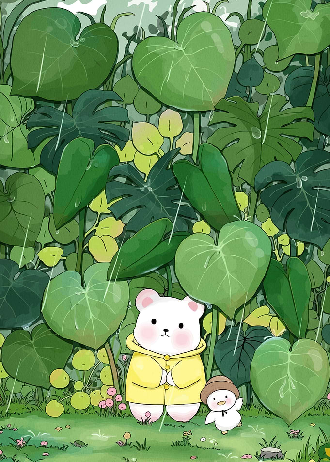 Bear and Duck Rain