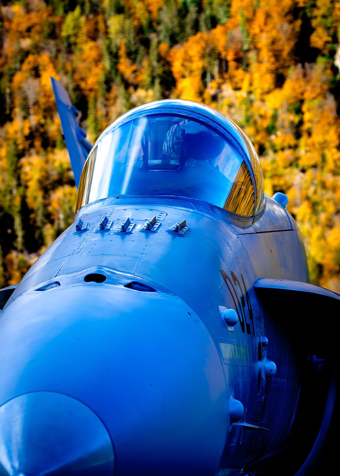 Swiss F/A-18C Fighter Jet Close-Up