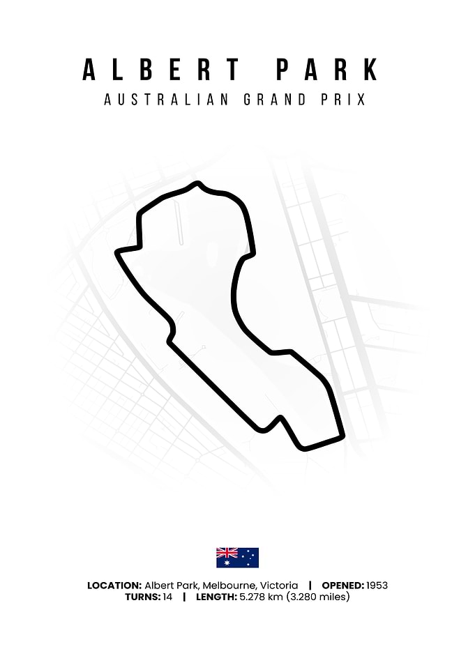 Albert Park Australian Grand Prix Map