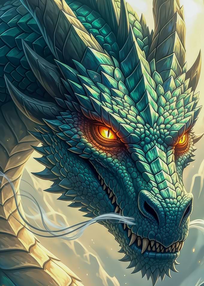 Detailed Dragon Head Portrait