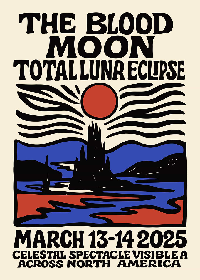Blood Moon Total Lunar Eclipse Poster