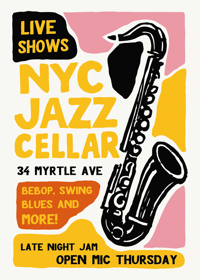 NYC Jazz Cellar Poster