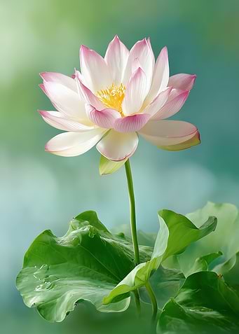 Pink and White Lotus Flower