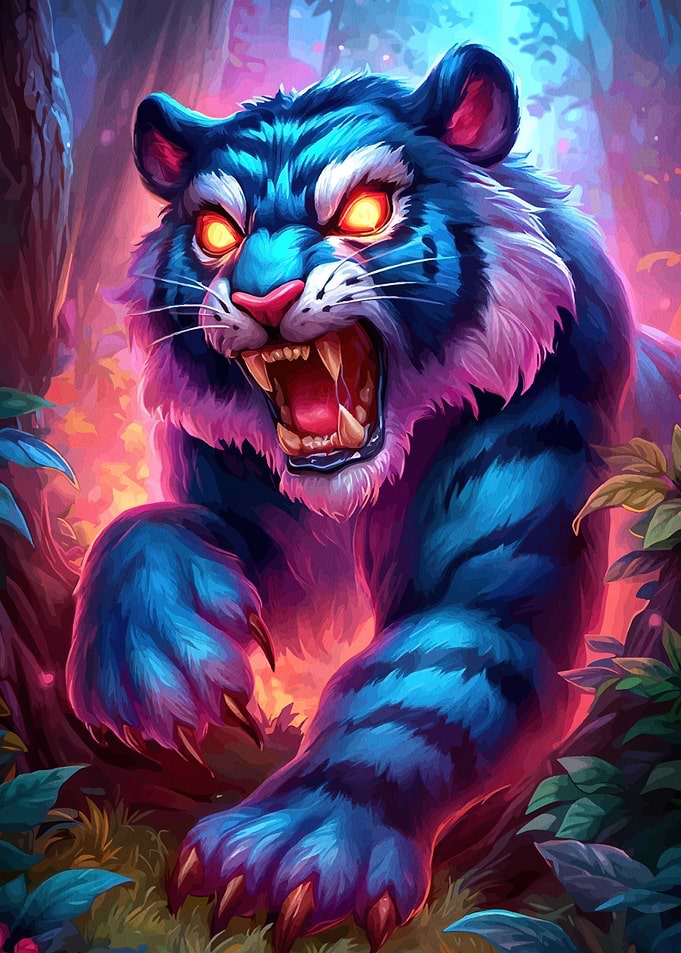 Tiger Roaring Jungle