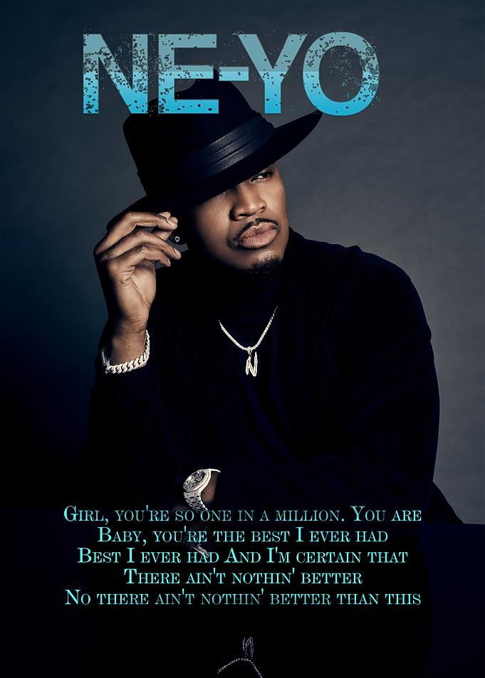 Ne-Yo Portrait with Song Lyrics