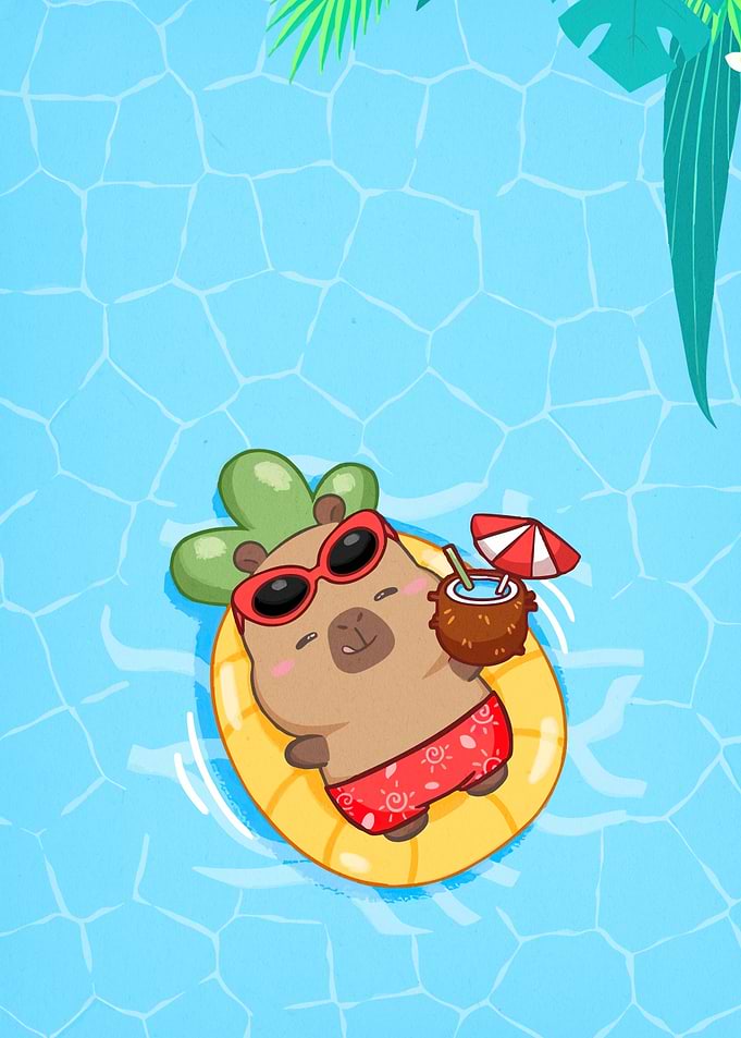 Capybara Summer Vacation