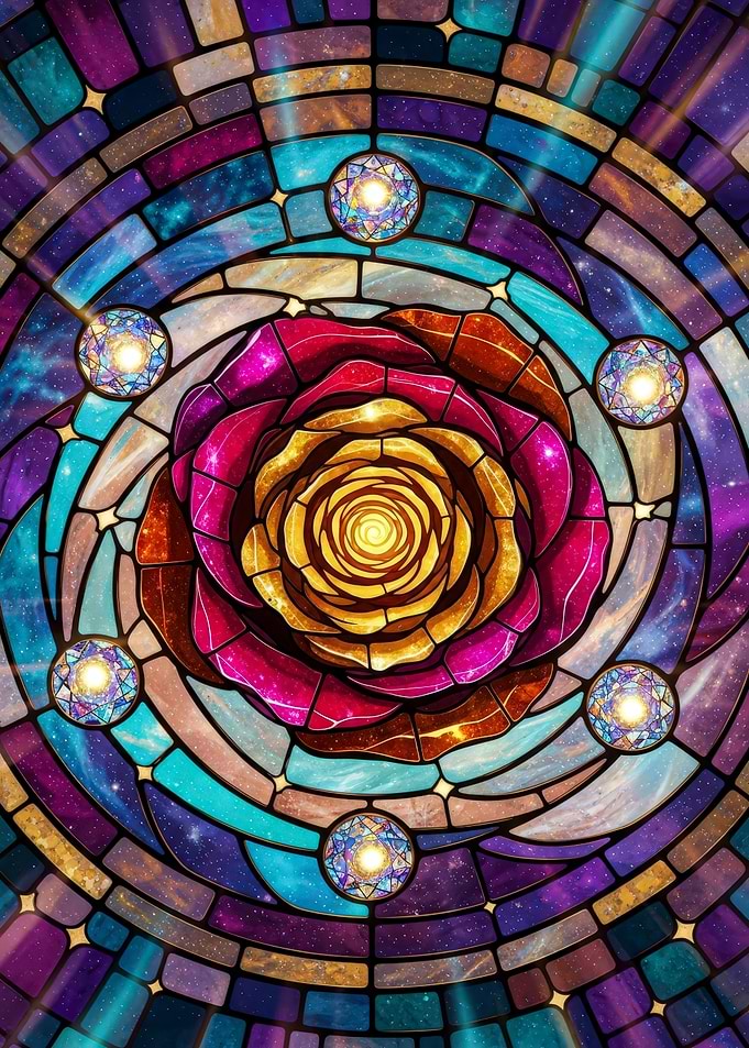 Stained Glass Rose