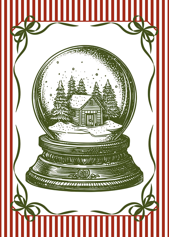 Vintage Christmas Snow Globe