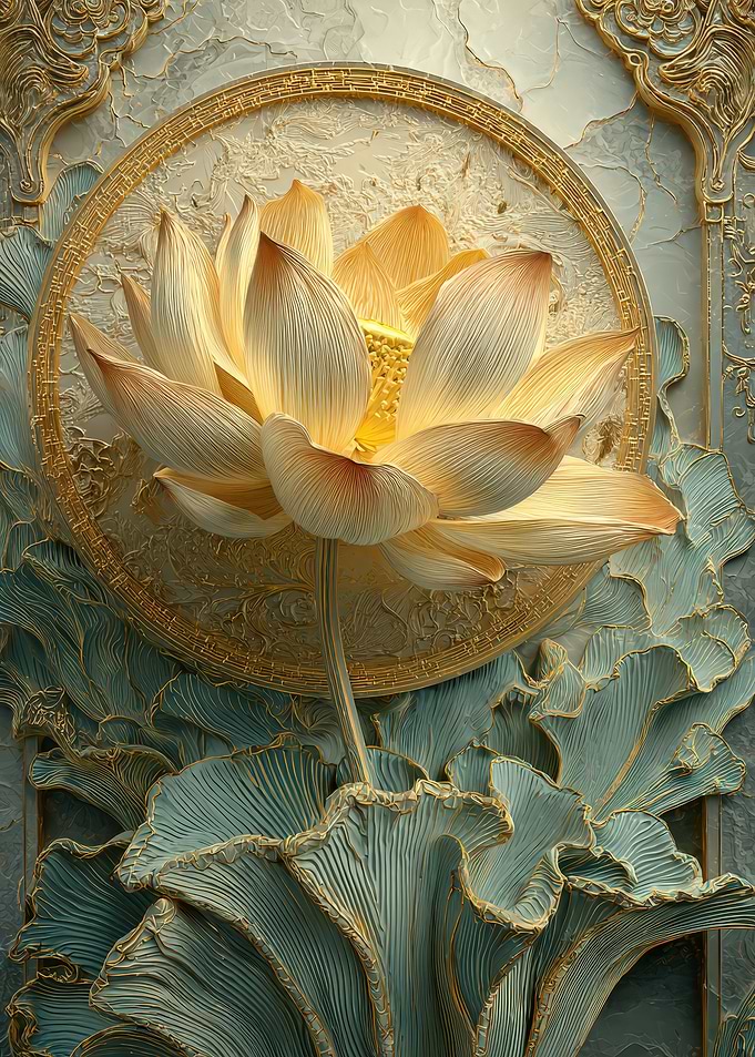 Golden Lotus Flower