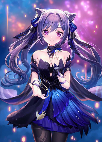 Girl with Purple Hair