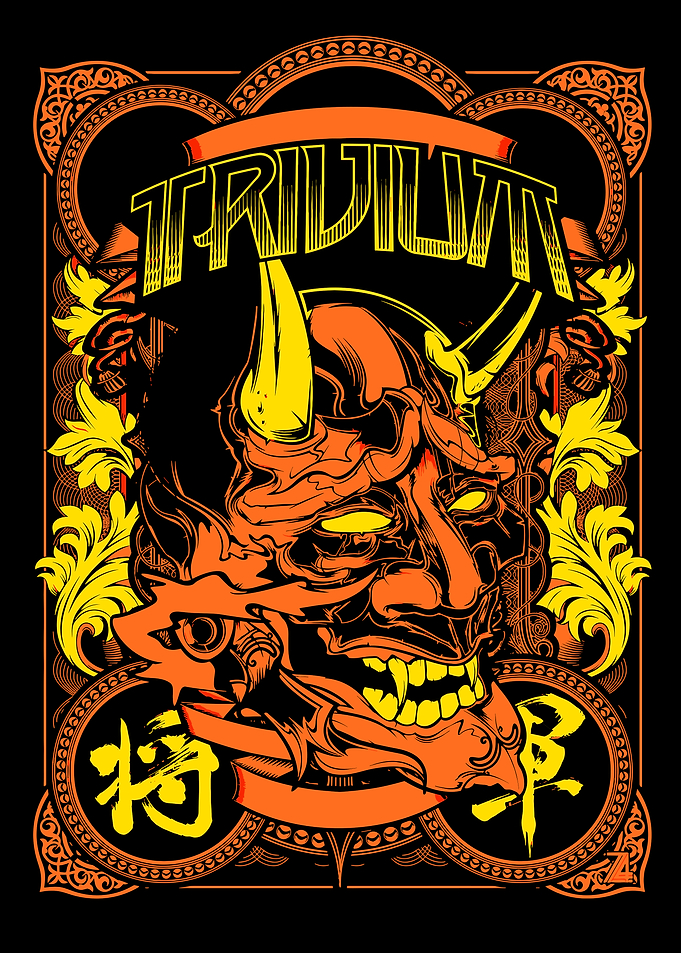 Japanese Oni Mask Illustration