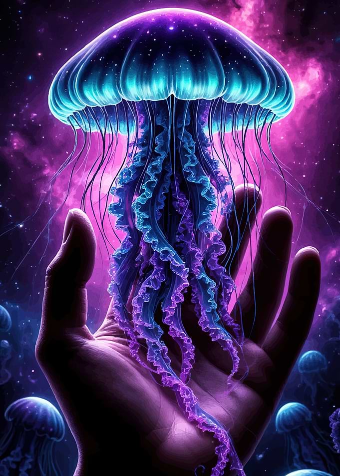 Glowing Jellyfish Hand