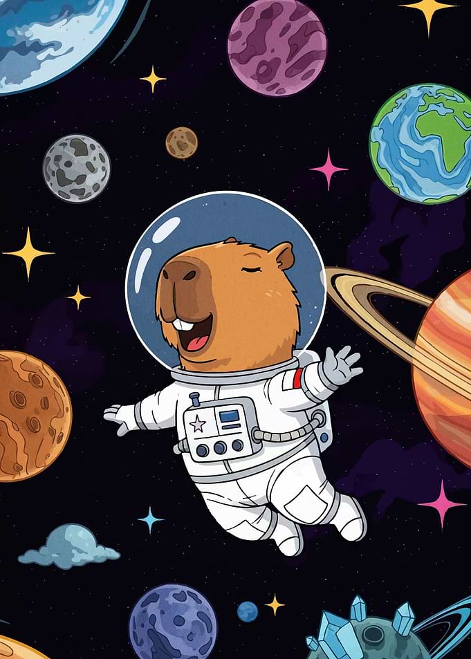 Capybara Astronaut Space