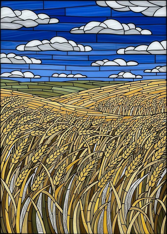 Wheat Field Stained Glass