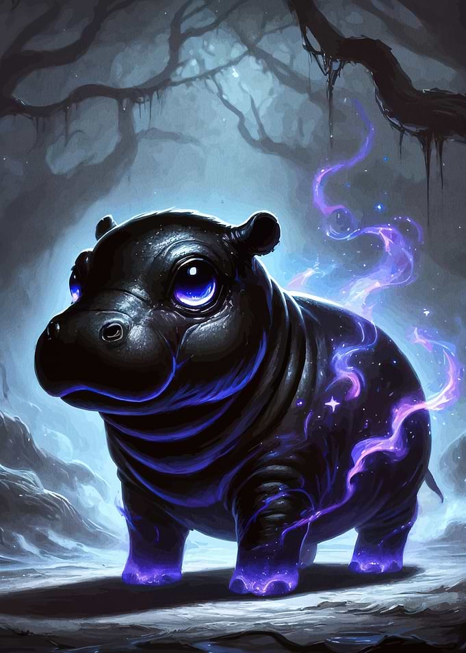 Mystical Hippo Glowing Accents