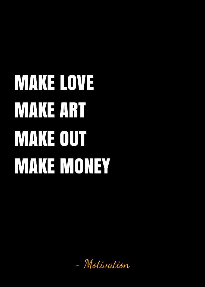 Motivational Text Art on Black