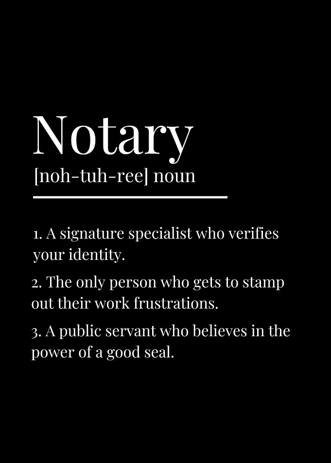 Notary Definition Typography Art