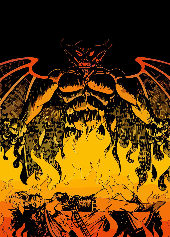 Devil and Sacrifice in Fire