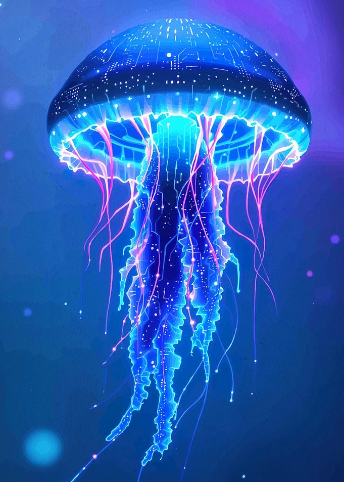 Cyberpunk Jellyfish Animal