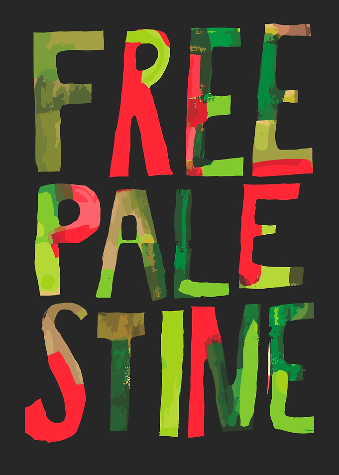 Free Palestine Text Art