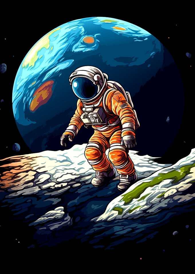 Astronaut on a Celestial Body