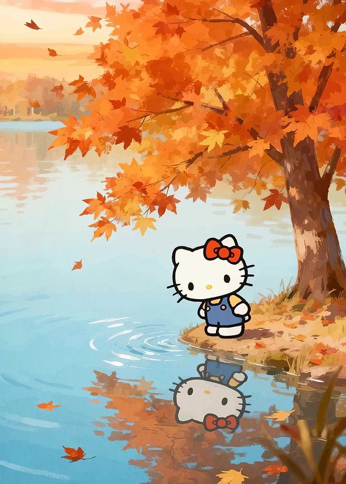 Bear Autumn Lake