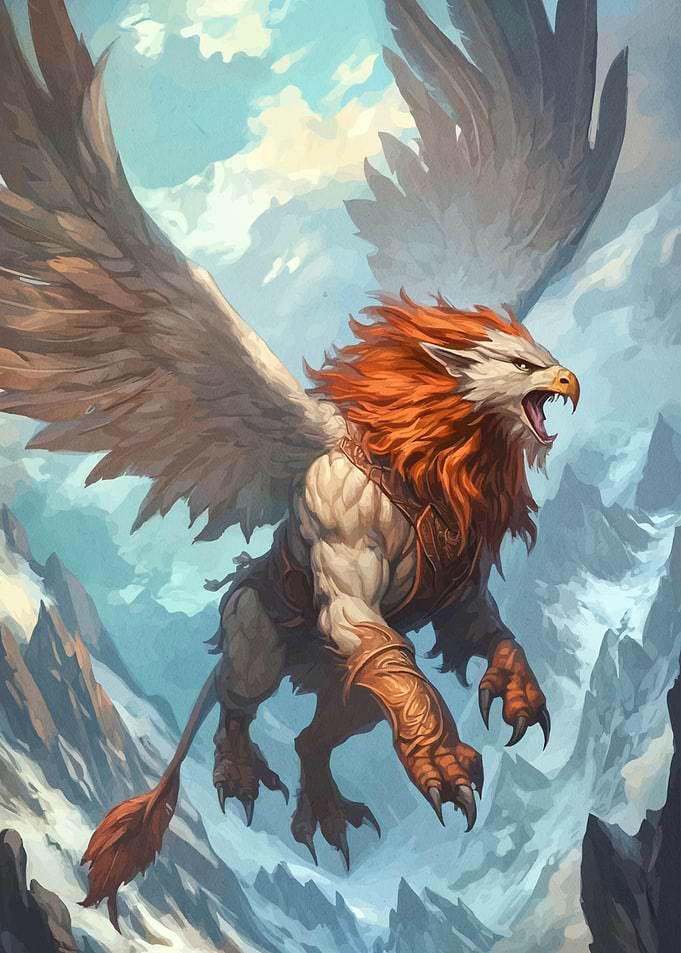 Majestic Griffin Mountainous Landscape