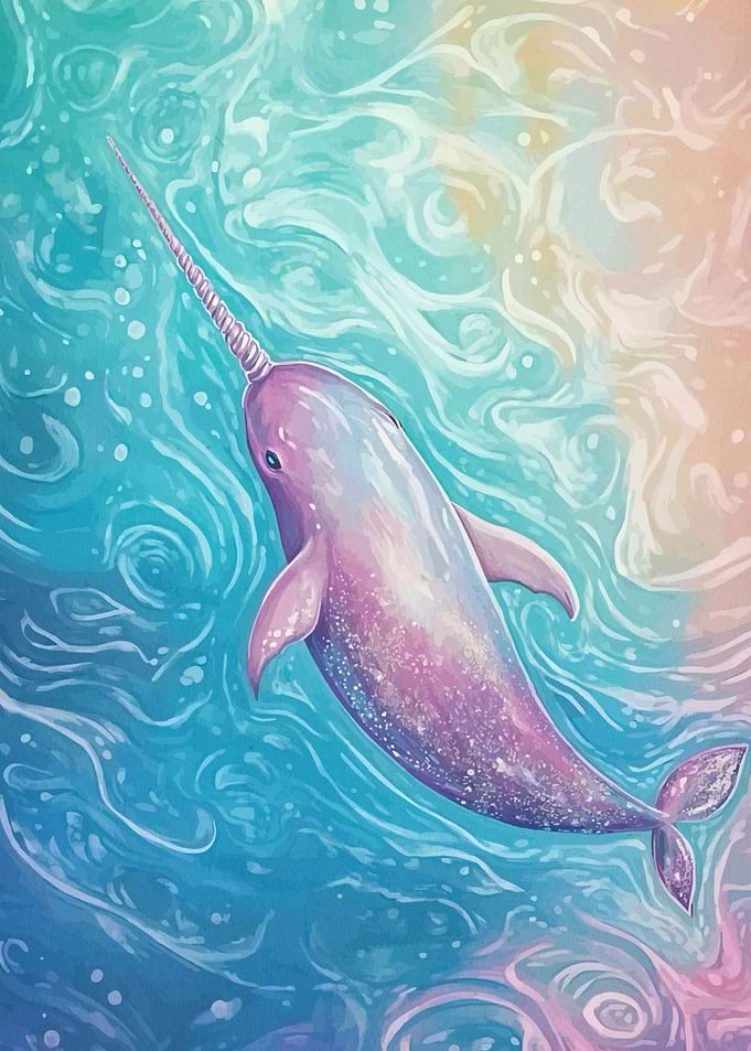 Pastel Narwhal Ocean
