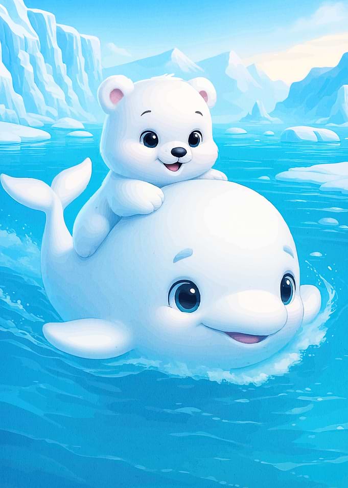 Polar Bear Beluga Cartoon