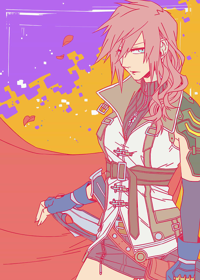 Lightning Farron Anime Style Portrait