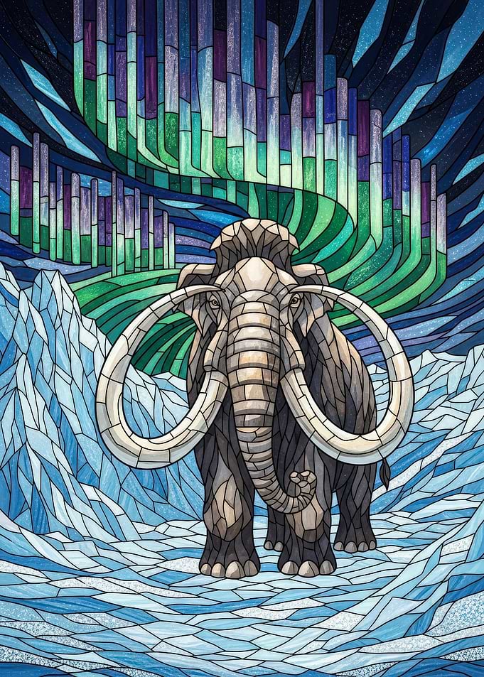 Woolly Mammoth Aurora Borealis
