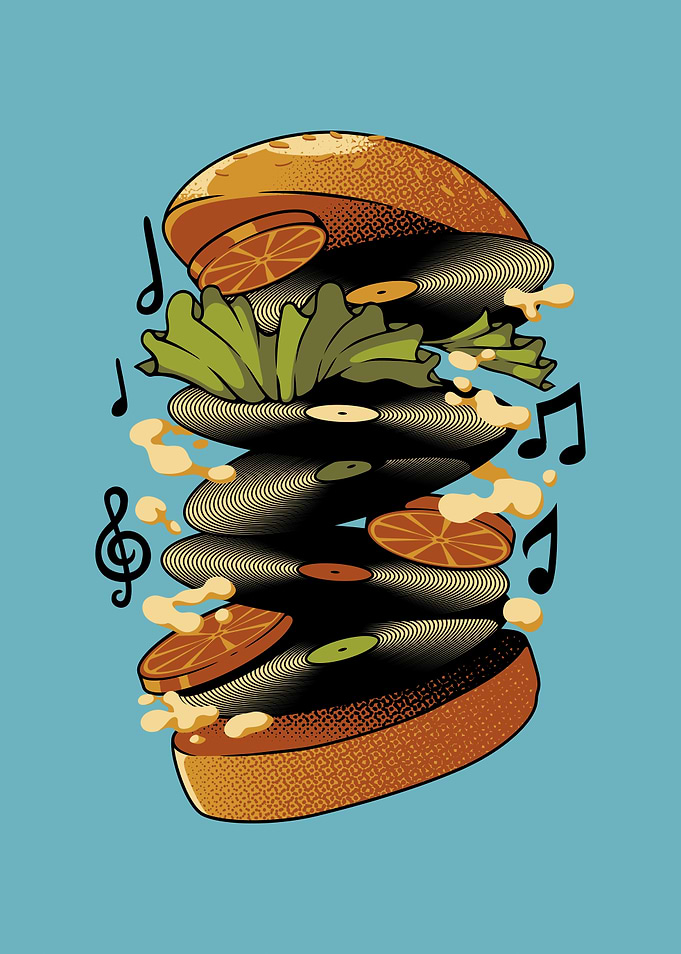 Vinyl Hamburger Music Lover