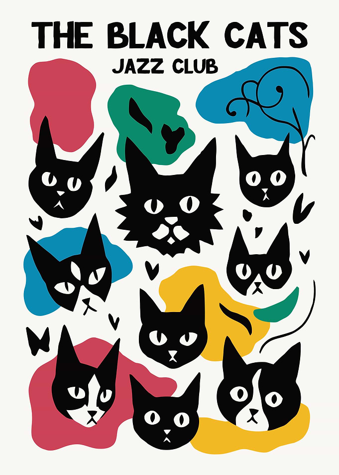 The Black Cats Jazz Club Poster