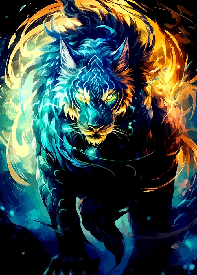 Mystical Tiger Digital Art