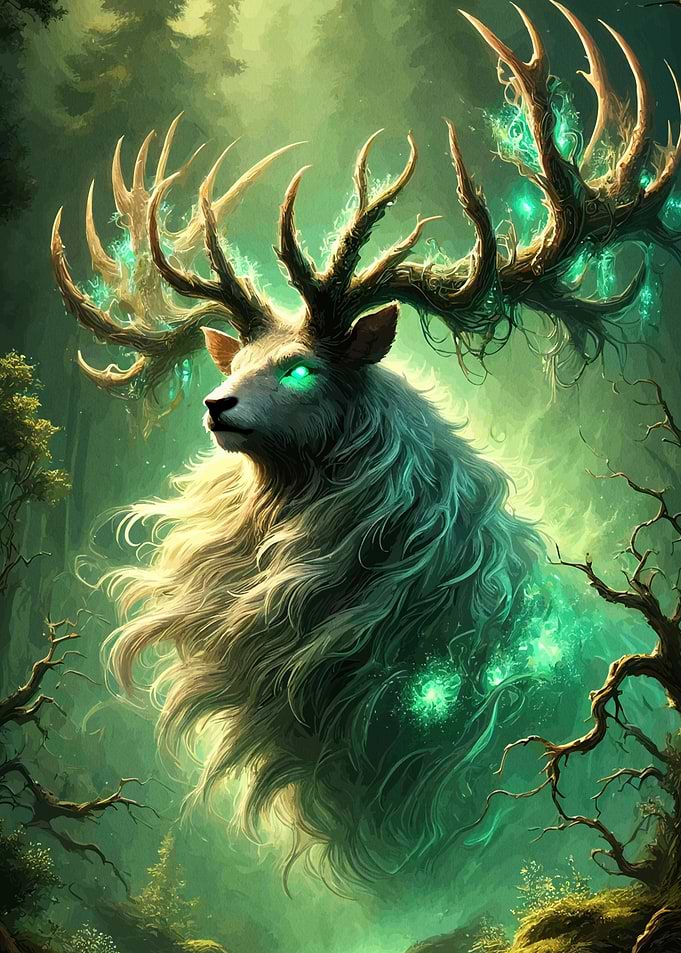 Mystical Deer Enchanted Forest