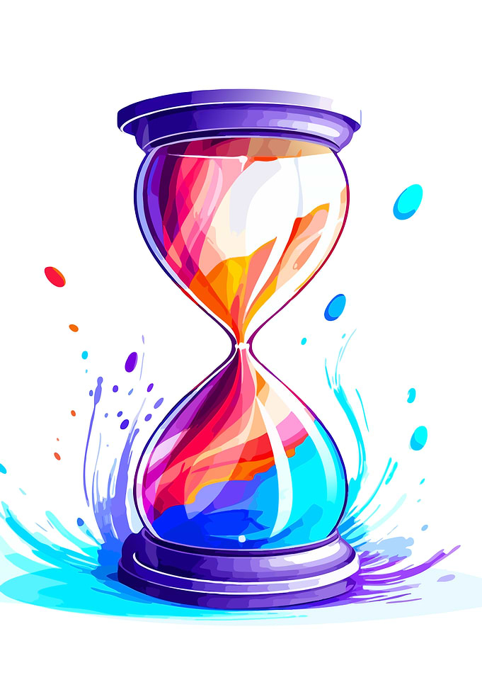 Colorful Hourglass Illustration