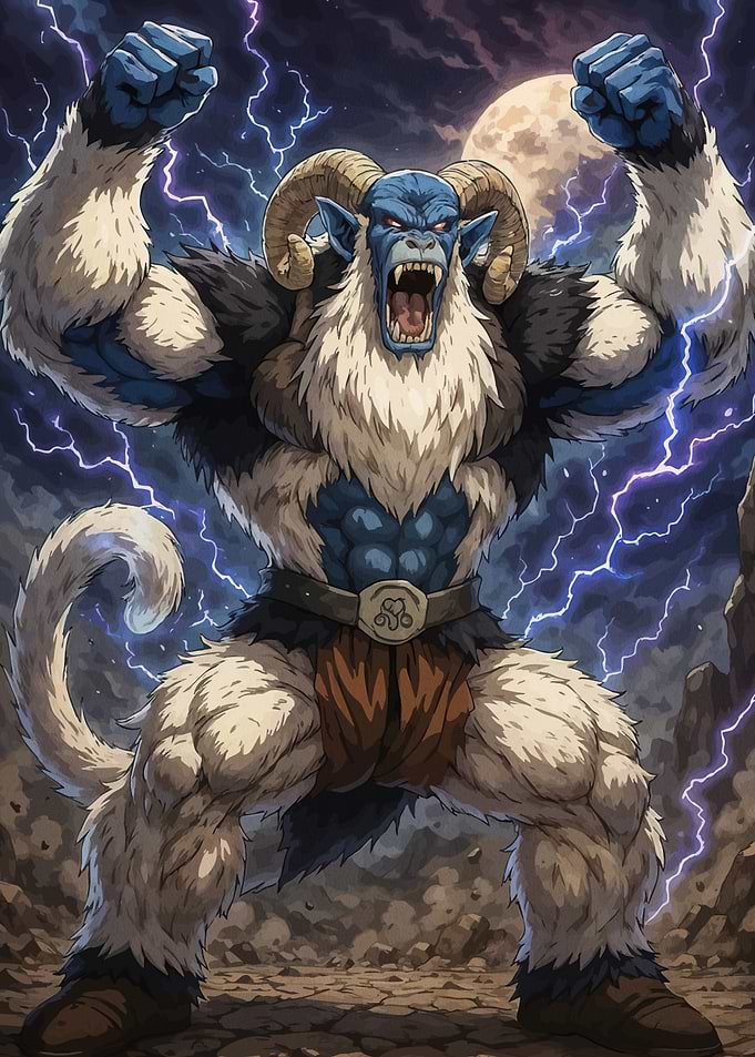 Furry Ram-Horned Monster