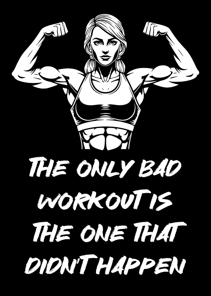 Fitness Motivation: Workout Quote with Woman