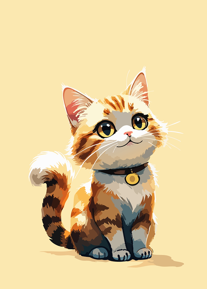 Cute Cartoon Cat Illustration